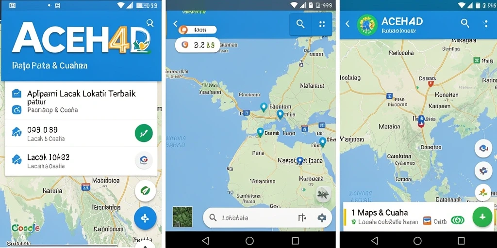 Tampilan antarmuka ACEH4D dengan peta dan lokasi terkini.