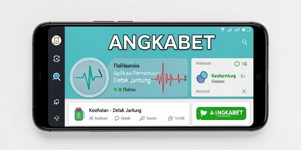 Tampilan antarmuka aplikasi ANGKABET untuk pemantauan detak jantung.