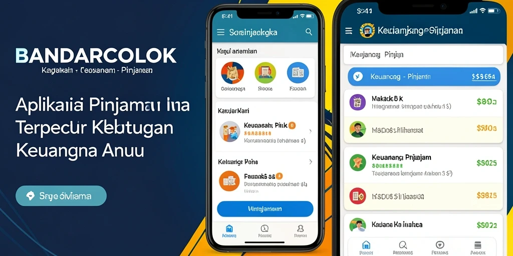 Tampilan antarmuka aplikasi BANDARCOLOK yang user-friendly.