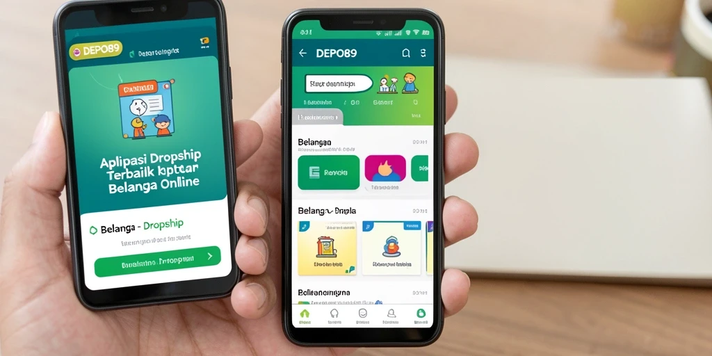 Tampilan antarmuka DEPO89 yang user-friendly dan fitur dropship yang menarik.