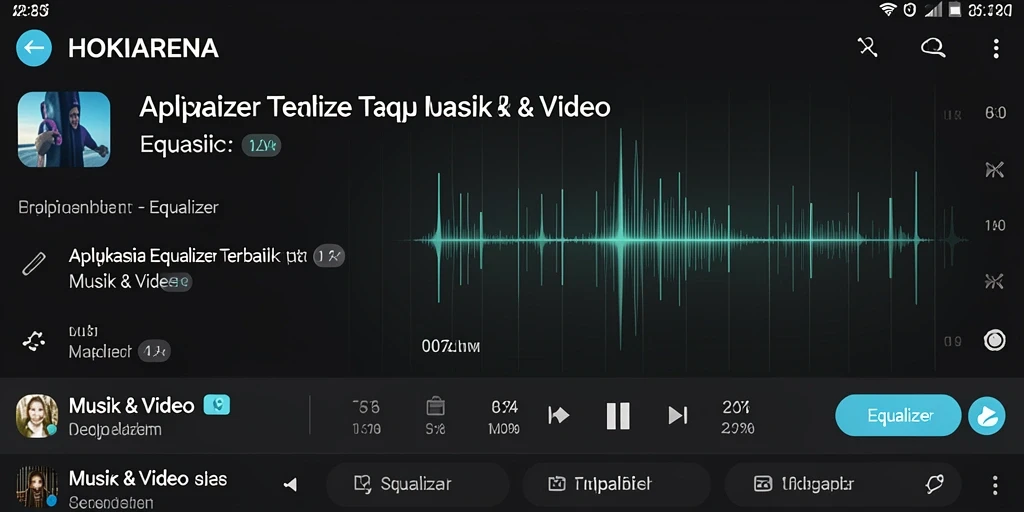 Tampilan antarmuka HOKIARENA yang menarik dengan kontrol Equalizer yang lengkap.