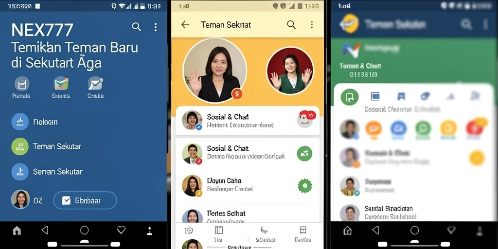Tampilan antarmuka NEX777 yang menarik dan fungsional untuk mencari teman.