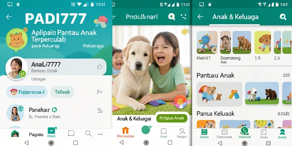 Tampilan antarmuka PADI777 yang user-friendly dan fitur pantau anak.